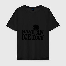 Футболка оверсайз мужская Have an ice day, цвет: черный