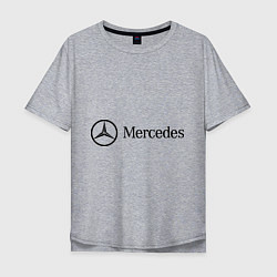 Футболка оверсайз мужская Mercedes Logo, цвет: меланж