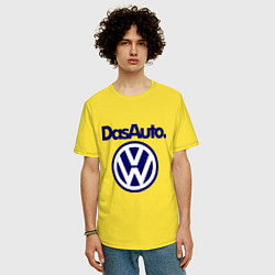 Футболка оверсайз мужская Volkswagen Das Auto, цвет: желтый — фото 2
