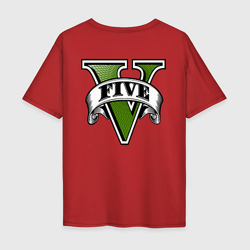 Мужская футболка оверсайз GTA V / Красный – фото 2
