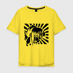 Футболка оверсайз мужская Hentai Girl, цвет: желтый