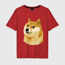 Футболка оверсайз мужская Doge, цвет: красный