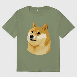 Футболка оверсайз мужская Doge, цвет: авокадо