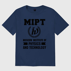 Футболка оверсайз мужская MIPT Institute, цвет: тёмно-синий