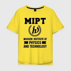 Футболка оверсайз мужская MIPT Institute, цвет: желтый