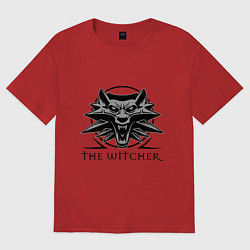 Футболка оверсайз мужская The Witcher 3, цвет: красный