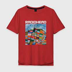 Футболка оверсайз мужская Radiohead, цвет: красный