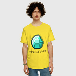 Футболка оверсайз мужская Minecraft Diamond, цвет: желтый — фото 2
