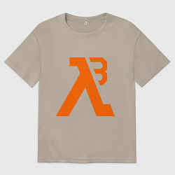 Футболка оверсайз мужская Half-Life 3: Orange, цвет: миндальный