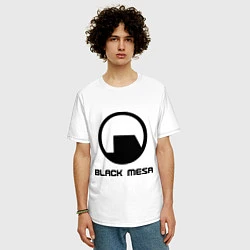 Футболка оверсайз мужская Black Mesa: Logo, цвет: белый — фото 2
