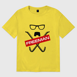 Футболка оверсайз мужская Freeman Pack, цвет: желтый