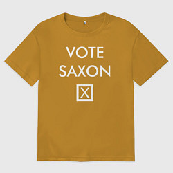 Футболка оверсайз мужская Vote Saxon, цвет: горчичный