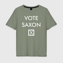 Футболка оверсайз мужская Vote Saxon, цвет: авокадо