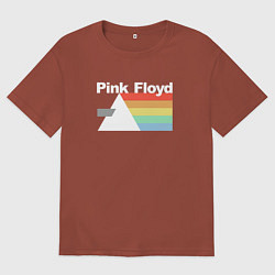Футболка оверсайз мужская Pink Floyd, цвет: кирпичный