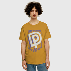 Футболка оверсайз мужская Deep Purple: Smoke on the water, цвет: горчичный — фото 2
