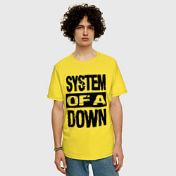 Футболка оверсайз мужская System Of A Down, цвет: желтый — фото 2