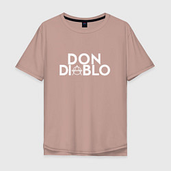 Футболка оверсайз мужская Don Diablo, цвет: пыльно-розовый