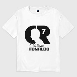 Футболка оверсайз мужская CR Ronaldo 07, цвет: белый