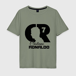 Футболка оверсайз мужская CR Ronaldo 07, цвет: авокадо