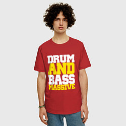 Футболка оверсайз мужская DRUM AND BASS MASSIVE, цвет: красный — фото 2