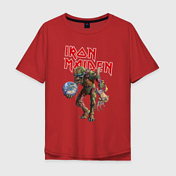 Футболка оверсайз мужская Iron Maiden: Zombie, цвет: красный