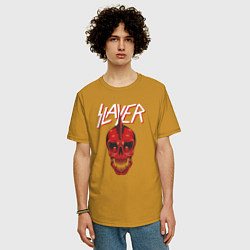 Футболка оверсайз мужская Slayer Punk, цвет: горчичный — фото 2