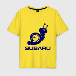 Футболка оверсайз мужская Subaru, цвет: желтый