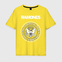 Футболка оверсайз мужская Ramones, цвет: желтый