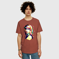 Футболка оверсайз мужская Taylor Swift Art, цвет: кирпичный — фото 2