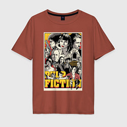 Футболка оверсайз мужская Pulp Fiction Stories, цвет: кирпичный