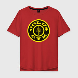 Футболка оверсайз мужская Gold's Gym, цвет: красный