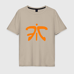 Футболка оверсайз мужская Fnatic Logo, цвет: миндальный