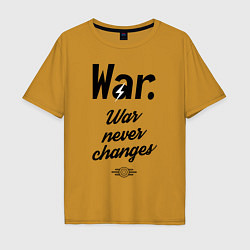 Футболка оверсайз мужская War never changes, цвет: горчичный