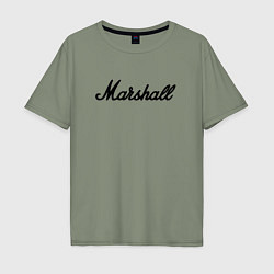 Футболка оверсайз мужская Marshall logo, цвет: авокадо