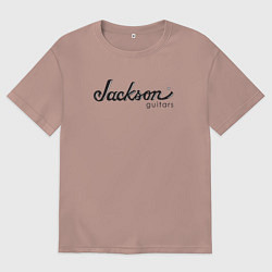 Футболка оверсайз мужская Jackson Guitars, цвет: пыльно-розовый
