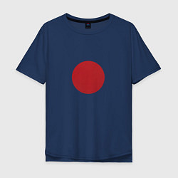Футболка оверсайз мужская Япония минимализм, цвет: тёмно-синий