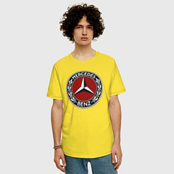 Футболка оверсайз мужская Mercedes-Benz, цвет: желтый — фото 2