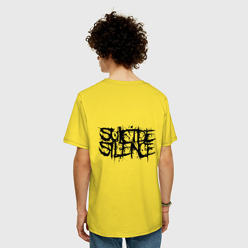 Мужская футболка оверсайз Suicide Silence: Venom / Желтый – фото 4