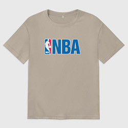Футболка оверсайз мужская NBA, цвет: миндальный