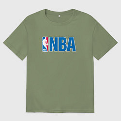 Футболка оверсайз мужская NBA, цвет: авокадо