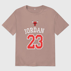 Футболка оверсайз мужская Jordan 23, цвет: пыльно-розовый