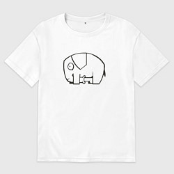 Мужская футболка оверсайз Самодостаточный слоник