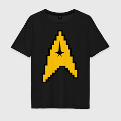 Футболка оверсайз мужская Star Trek: 8 bit, цвет: черный