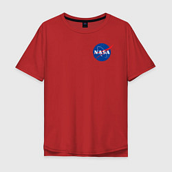 Футболка оверсайз мужская NASA, цвет: красный