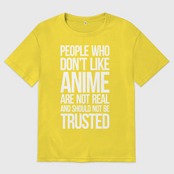 Мужская футболка оверсайз People who dont like anime