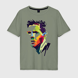 Футболка оверсайз мужская Lionel Messi: fun-art, цвет: авокадо