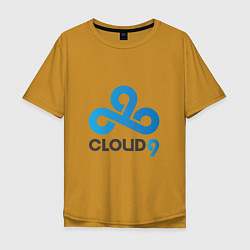 Футболка оверсайз мужская Cloud9, цвет: горчичный