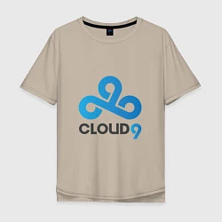 Футболка оверсайз мужская Cloud9, цвет: миндальный