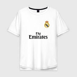 Футболка оверсайз мужская Real Madrid: Fly Emirates, цвет: белый