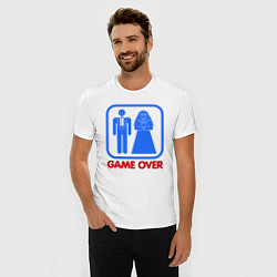 Футболка slim-fit Game over, цвет: белый — фото 2